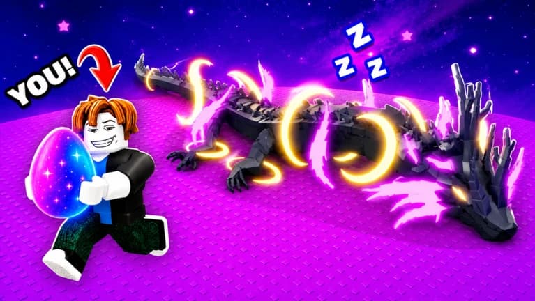 Official Steal An Egg thumbnail showing a glowing cosmic egg and creature